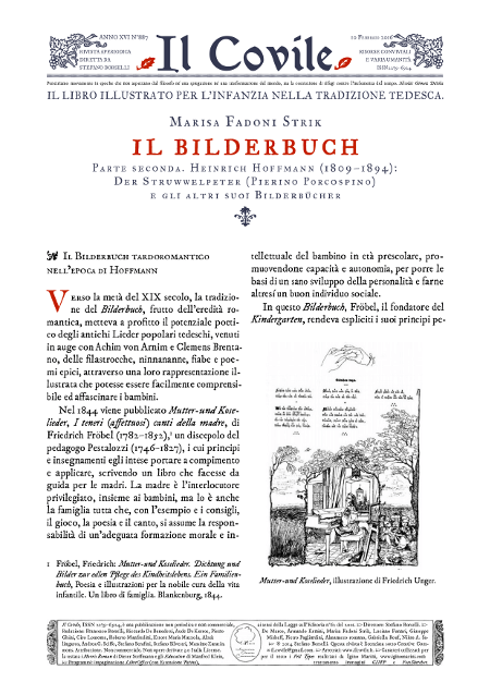 Copertina di Heinrich Hoffmann: Der Struwwelpeter (Pierino Porcospino) e gli altri suoi Bilderbücher.