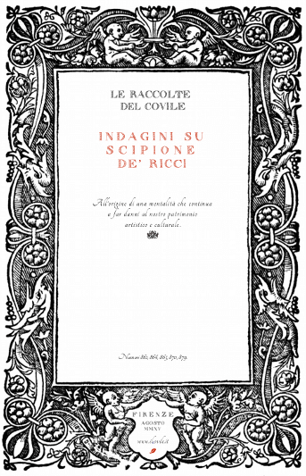 Copertina di Indagini su Scipione de' Ricci.