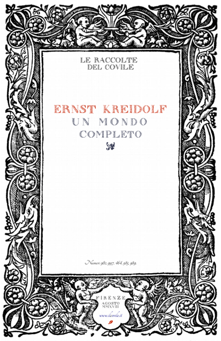 Copertina di Ernst Kreidolf. Un mondo completo.
