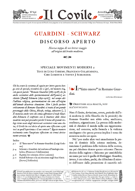 Copertina di Guardini-Schwarz: discorso aperto.