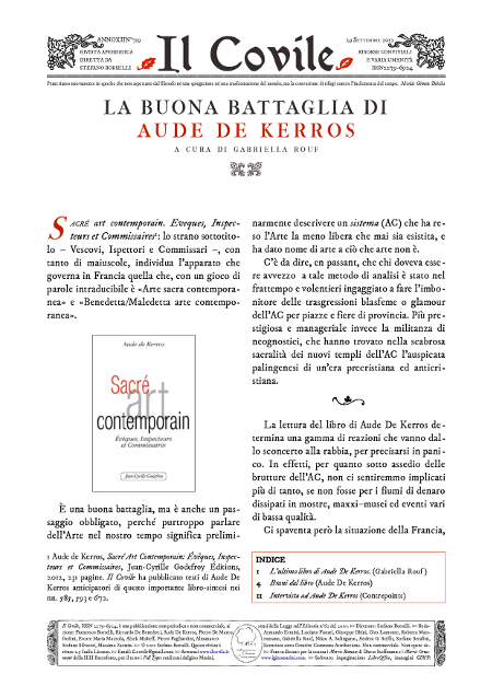 Copertina di La buona battaglia di Aude De Kerros.