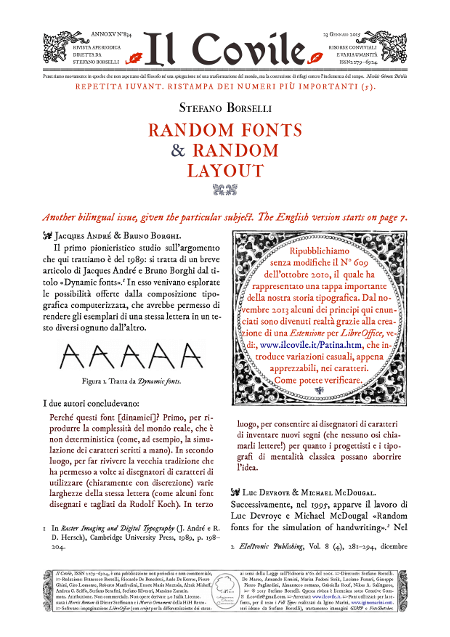 Copertina di Random Fonts & Random Layout.