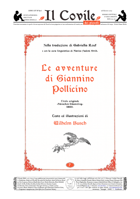 Copertina di Le avventure di Giannino Pollicino.