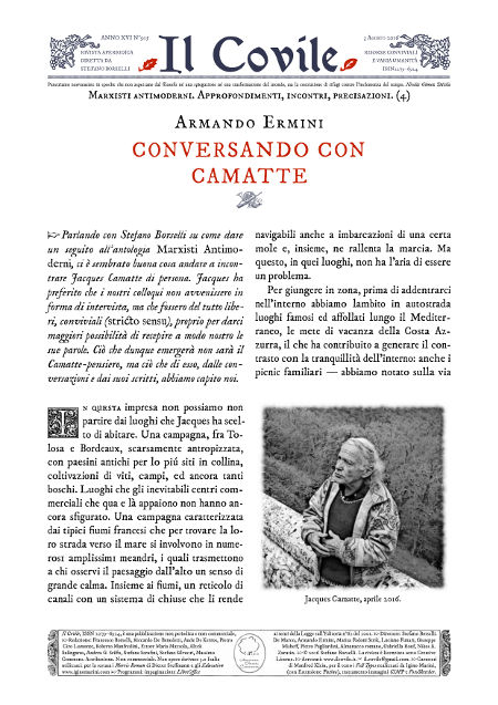 Copertina di Conversando con Camatte.