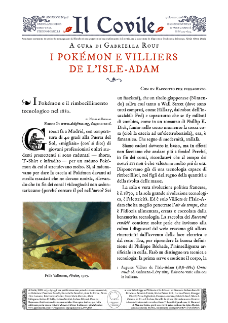 Copertina di I Pokemon e Villiers de L'Isle-Adam.