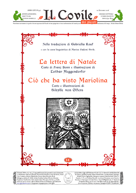 Copertina di Natale con Lothar Meggendorfer e Sibylle von Olfers.