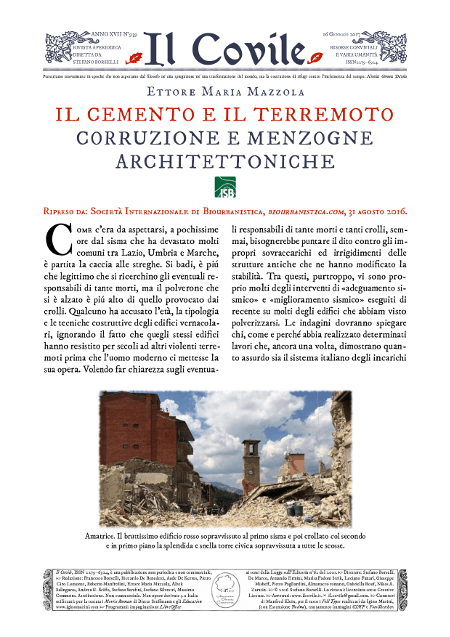 Copertina di Il cemento e il terremoto.