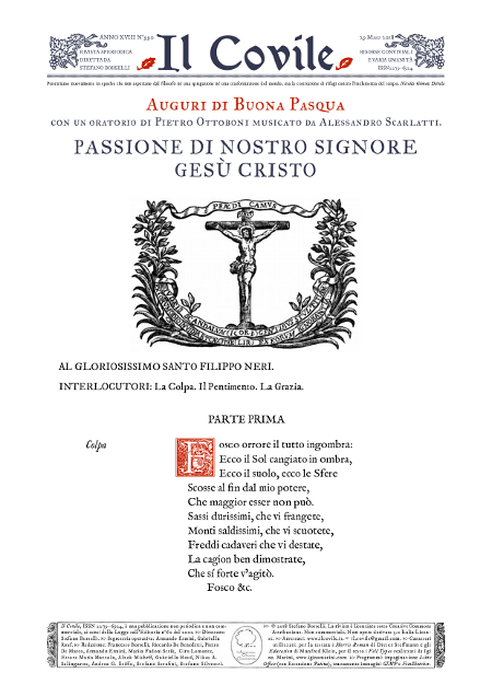 Copertina di Buona Pasqua con Scarlatti-Ottoboni.