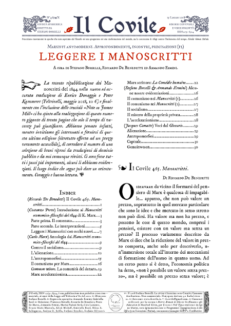 Copertina di Leggere i Manoscritti.