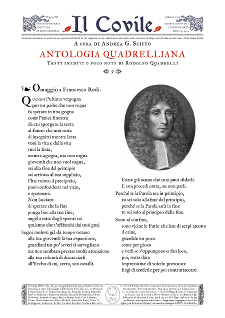 Copertina di «Omaggio a Francesco Redi» e altre poesie.