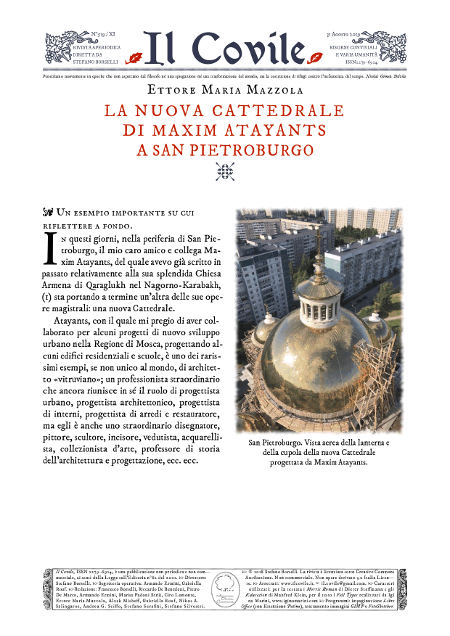 Copertina di La nuova Cattedrale di Maxim Atayants a San Pietroburgo.