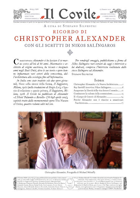 Copertina di Ricordo di Christopher Alexander.